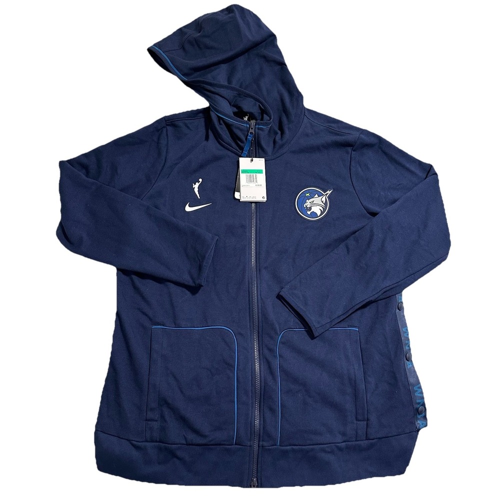 Nike Minnesota Lynx Hoodie Womens XLT Navy Full‎ Zip Side Snaps Sweatshirt WNBA